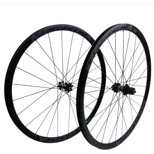 MEROCA PRO 700C Wheelset Road Bike Disc Brake Round Spoke Sealed Bearing Bicycle Wheels 17mm 32mm Width Rim 100/135mm