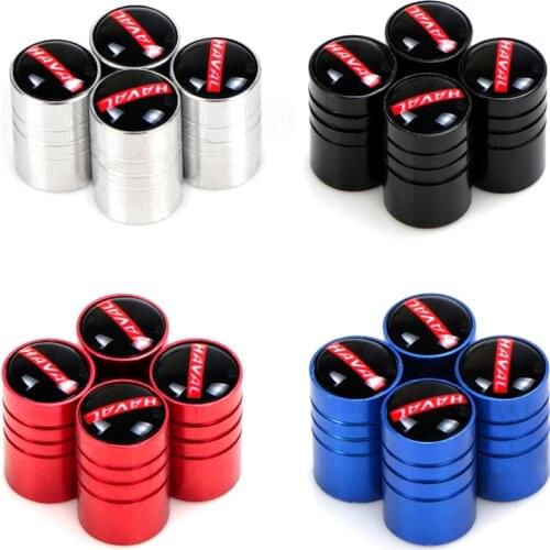 4pcs Car Tire Valve Stem Caps Tyre Air Dust Caps Truck valve cover for Great Wall Haval Hover H2 H3 H4 H5 H6 F5 F7 Car Styling