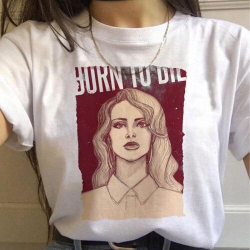 Lana Del Rey Ulzzang T-shirt ladies fun Korean print fan T-shirt 90s graphic T-shirt Harajuku style T-shirt women