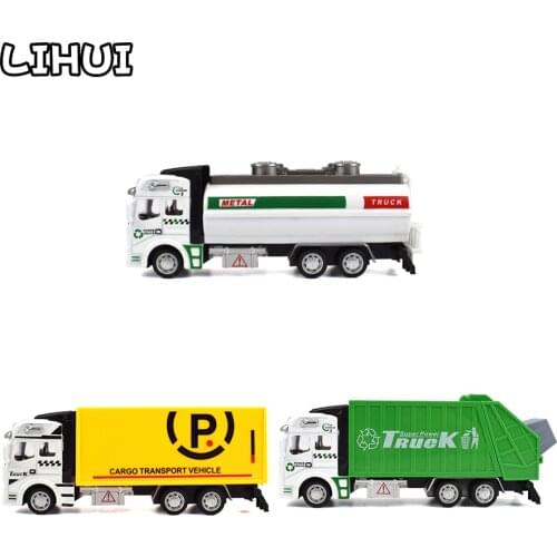 Alloy Diecast Transport Car Model Inertial Toys for Children Engineering Vehicles Truck Pull Back Car Educational Toy Boys Gifts