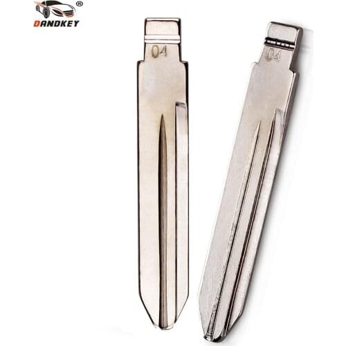 Dandkey NO.4 Metal Engraved Line CY24 2 in 1 LiShi Scale Shearing Teeth Blank Car Key Blade 04# For Chrysler/300C/Cherokee/Dodge