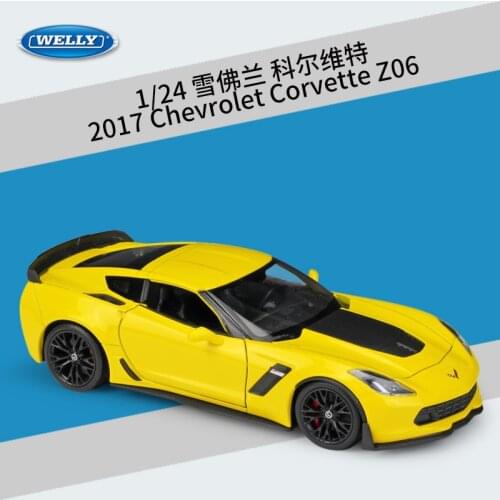 Welly 1: 24 2017Corvette Z06 Sports Car Simulation Alloy Car Model For Children Gifts