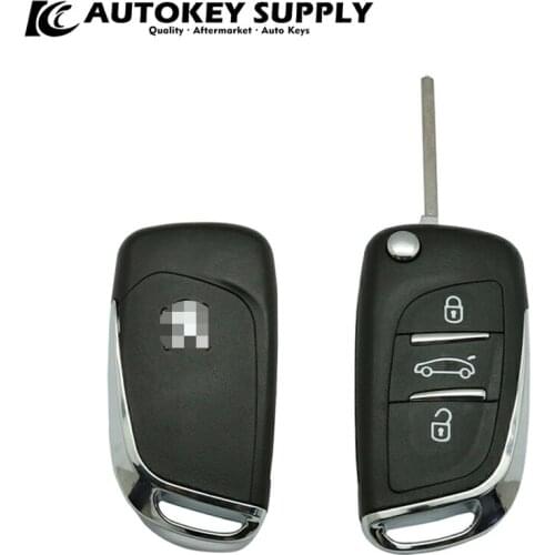 Modified ForPeugeot Trunk 3 Buttons Symbol With Battery Holder Key Shell (Blade Without Groove) AKCPF140