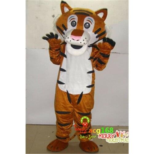 New Happy Carnival Mascot Halloween Cartoon Tiger Cosplay Performance Costume Adult Use Birthday Advertising Parade Set