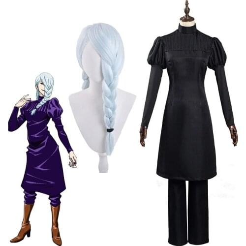 Anime Jujutsu Kaisen Mei Mei Cosplay Costume Wig for Halloween Party Women Role Play Uniform Girls