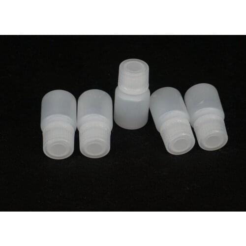 Lot5 15ml White PP Plastic Cylindrical Chemical Container Reagent Bottle