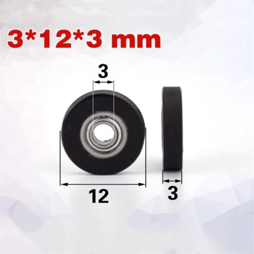 [PU0312-3]Free shipping 10PCS PU Polyurethane ball bearing roller wheel low noise 85A hardness counter roller