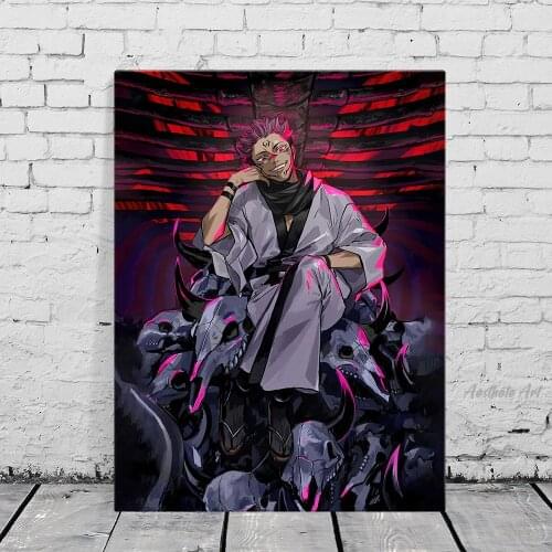 Ryomen Sukuna Jujutsu Kaisen Anime Manga Canvas Painting Wall Art Posters Prints Living Room Decoration Home Decor