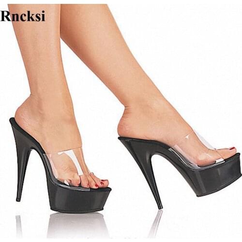 Rncksi New Classic Women Wedding Pole Dance Dress 15 cm Ultra Super Stilettos High Heels Sexy Platform Shoes Shows Cool Slippers