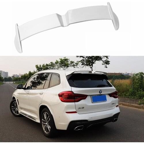 Car Styling ABS Plastic Painted Black White Blue Color Rear Roof Trunk Wing Boot Roof Spoiler For BMW X3 2018 2019 2020
