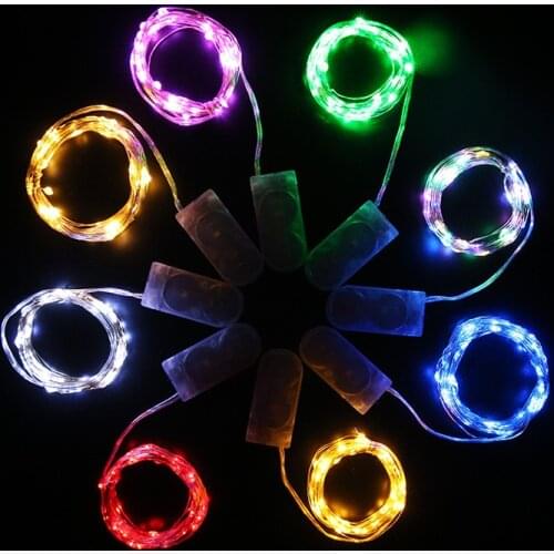 Led Copper Wire Lamp String Cake Bouquet Gift Box Decorative With Small Colored Button Birthday Decor Baby Shower Boy Party Girl