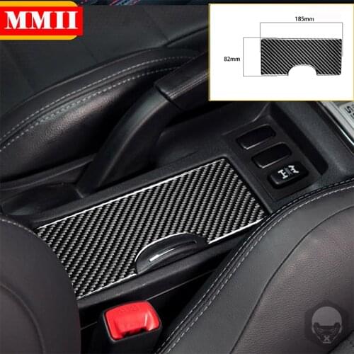 For Mitsubishi Lancer EVO X IX 9 10 2005-2015 Center Console Cup Holder Lid Cover Sticker Real Carbon Fiber Car Interior Part