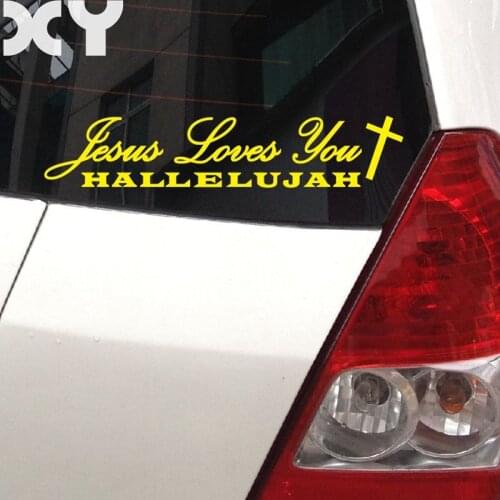Jesus Hallelujah High Quality Reflective Tape Waterproof Car Stickers and Decals for Rear Windshield Car Tail and So On