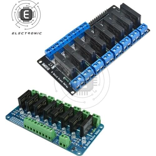 High Quality 5V 8-Way Solid State Relay Low-level Start Solid State Relay Module For Arduino