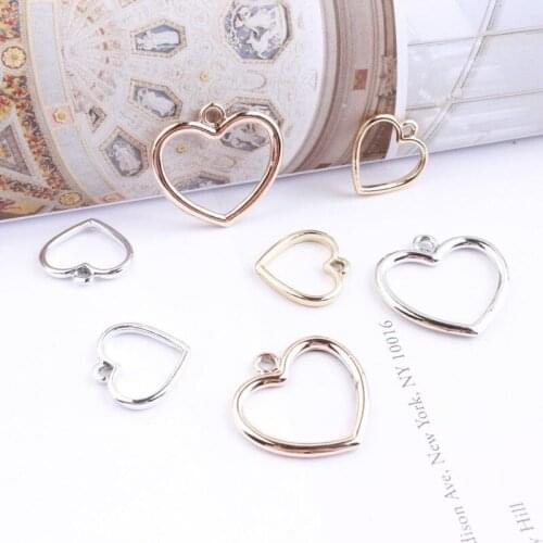 DIY jewelry accessories simple temperament long earrings material double-sided peach heart love belt ring accessories