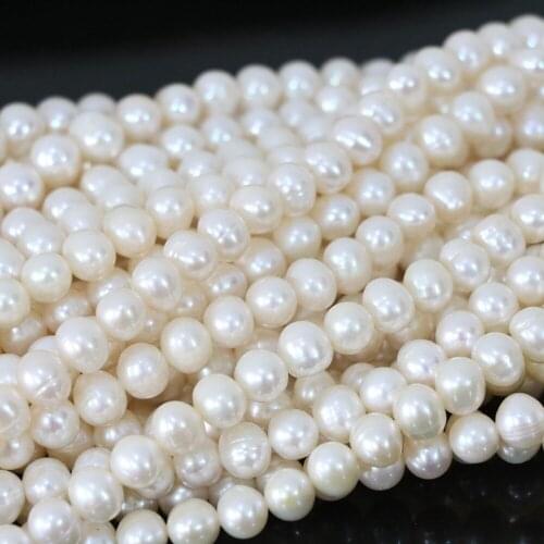 New women natural white cultured freshwater pearl beads elegant fashion fashion hot sale jewelry making 15inch B1337