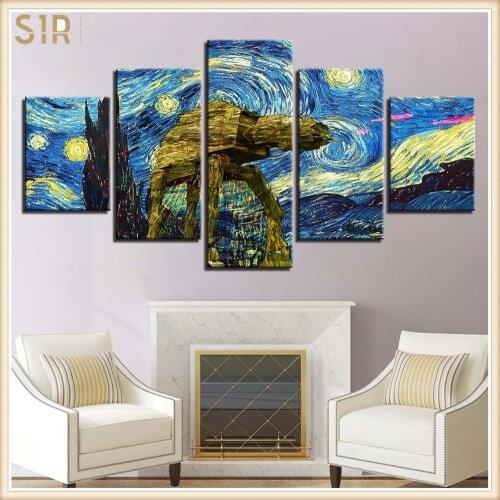 Star War Decorations for 5 Part Movie HD Poster Living Room Decoration Room Decor Anime Wall Art Star War Poster Wall Decor