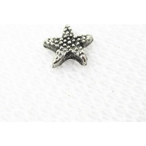 20pcs/lot Hot Selling Starfish Floating Charms Living Glass Memory Floating Lockets DIY Jewelry Charms