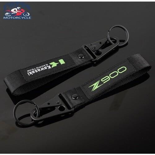3D LOGO For Kawasaki Z900 Ninja Models Motorcycle Keychain Embroidery Badge Key Ring Keyring