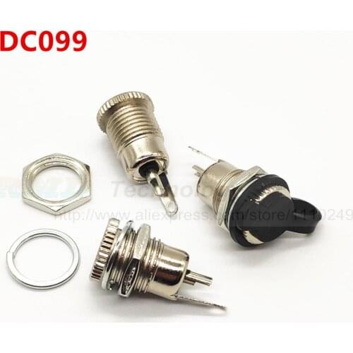5pcs DC-099 5.5mm x 2.1mm 2.5mm DC Power Jack Socket DC099 Female Panel Mount Connector Metal 5.5*2.1 5.5*2.5 waterproof plug