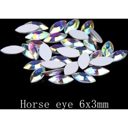 5pcs Crystal AB Many Shape Non Hotfix Glass Rhinestones For Nails Art Decorations Flatback Glue On Nail Stickers DIY Craft Charm