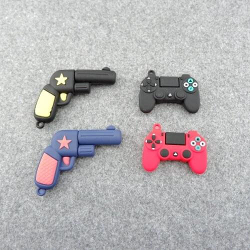 5pcs/Pack Kawaii Gun Game Controller Charms For Bracelets Jewelry Making Pendants