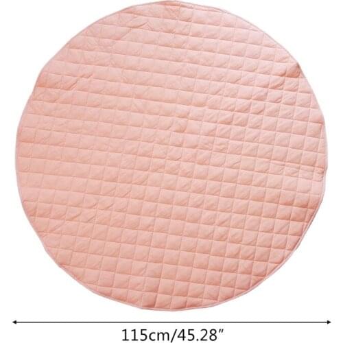 54DA Children' Infants Playing Mat Pure Color Cotton Soft Crawling Floor Pad for Kids 115cm/45.27in Baby Playroom Decor