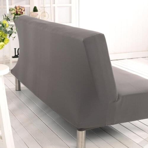 Sofa Cover Gray Black Navy Blue Solid Color All-inclusive Folding Stretch Bed Covers Decoration Protector Slipcover No Armrests