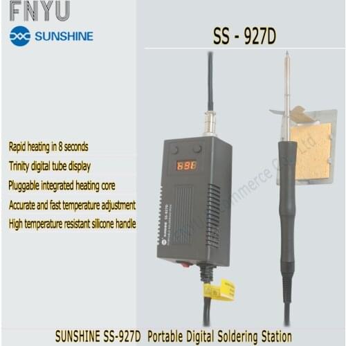 Mini Digital Soldering Station SUNSHINE SS-927D Portable Intelligent constant temperature soldering station fast heating in 8 s
