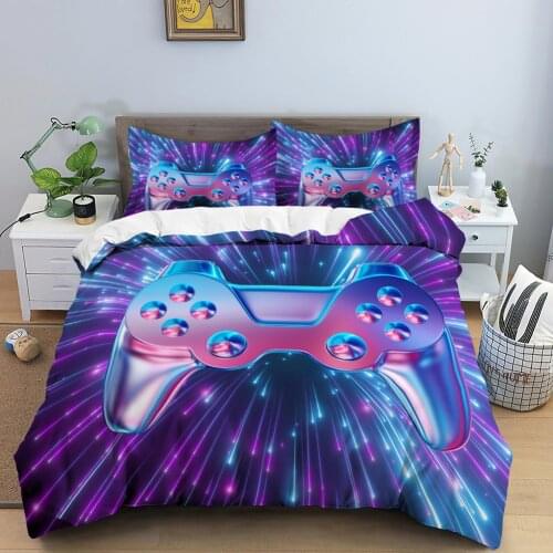 Colorful Bedding Set Game Gamepad Printed Comforter Cover Duvet Cover Room Decoration Twin Full Queen King Double Single Size