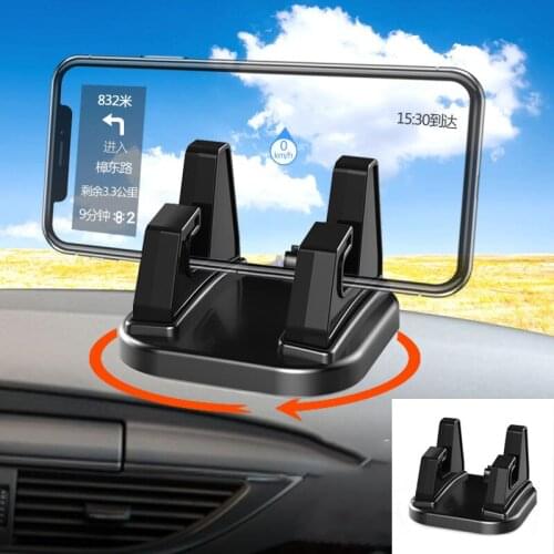 Car Dashboard Phone Holder Universal Stand Mount Bracket Holder 360 Degree Rotate Adhesive Back For Mobile Phone Car Accessorie