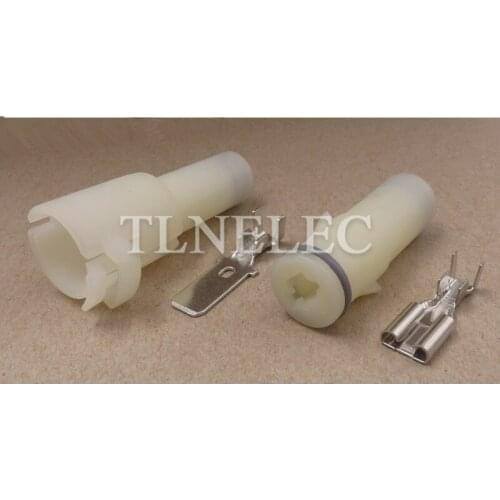 DJ7014A-7.8-11 1 Pin Ploe 7.8mm Type Round White Male and Female Plug Automotive Waterproof Connector