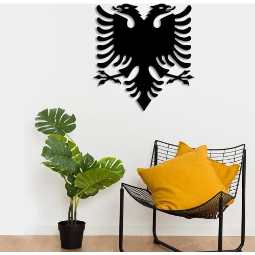 Double Headed Eagle Bird Slipper Wall Room Home Accessory Wooden Table 46x50cm