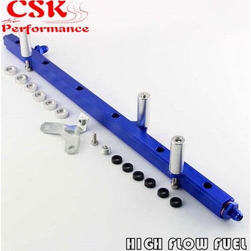 Racing Fuel Rail Kit Fit For 92-02 Toyota Supra Aristo JZA80 2JZ Turbo Upgrade Black/Blue/Purple