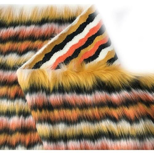 Multi Sizes Horizontal Jacquard Long Plush Soft Fabric For DIY Handmade Crafts Quilting Garment Home Textiles Materials