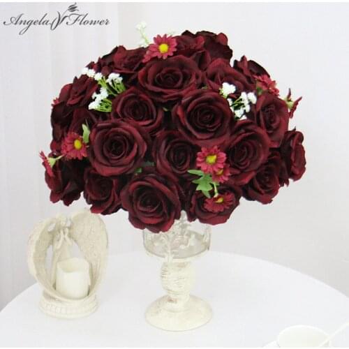 Gypsophila Daisy Rose Artificial Flower Ball Wedding Table Centerpieces Decor Bouquet Table Flower Party Layout Home Ornaments