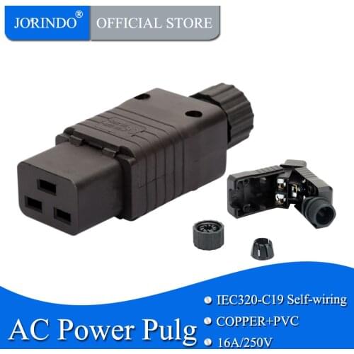 IEC PDU UPS 16A 250VAC 320 C 19 plug, IEC C19 DIY plug, conector de alimentacao IEC conector IEC 320 C19 C19 Plugue femea Conect