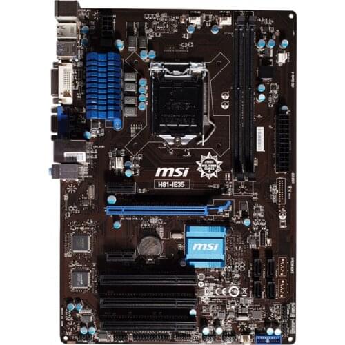 For MSI H81-IE35 LGA 1150 Intel H61 Desktop PC Motherboard DDR3 Supports the 4th Gen Intel Core Processors Used Motherboard