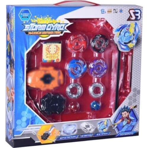 Bayblade Burst 4D Set With Launcher and Arena Metal Fight Battle Fusion Classic Toys With Original Box For Kid Christmas Gif