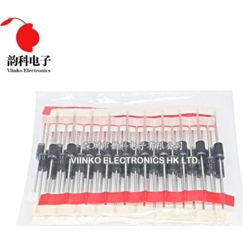 Kit 50pcs=5values*10pcs Schottky Diode Assorted Kit SR3100 SR3200 SR5100 SR5200 SR560 each 10PCS