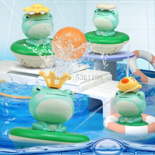New Baby Bath Toys Electric Spray Water Floating Rotation Frog Sprinkler Shower Game For Children Kid Gifts Swimming Bathroom