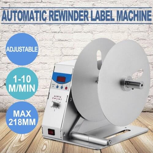 Updated Digital Automatic Label Tags Rewinder Rewinding Machine w/ Speed Adjustable