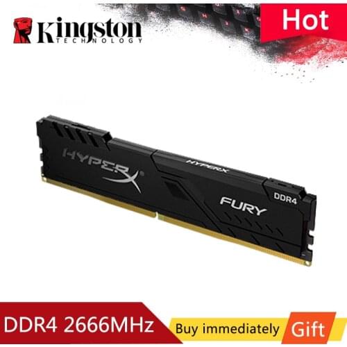 Kingston Game RAM 8GB 16GB DDR4 2666Mhz 1.2V CL16 DIMM 288-pin HyperX Fury Memory for Desktop