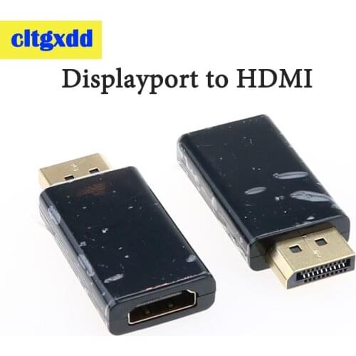 DP to Hdmi-compatibl Adapter DisplayPort Male to Female Display Port Converter Cable Video Audio Connector for HDTV PC Projector