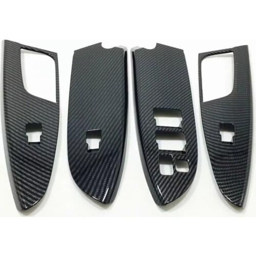 For Mitsubishi Eclipse Cross LHD 2018 2019 Window Lifter Control Window Switch Decoration Armrest Panel Cover Trim Car Accessory