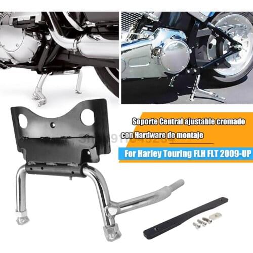 Motorcycle Kickstand Kick Bracket Foot New Stand Supportor For Harley Touring 2009-2020 Central Support Holder Service Stand