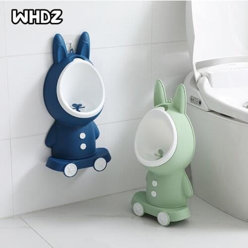 Rabbit Baby Potty Toilet Stand Vertical Urinal Kids Training Boy Pee Bathroom Wall-Mounted Travel Toddler Split Portable