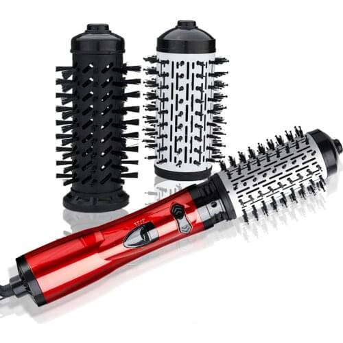 2 in 1 Professional Auto Rotary 1000W Hair Blow Dryer Hair Curler Comb Hot Air Brush Straightener Styling Tools 110V/220V
