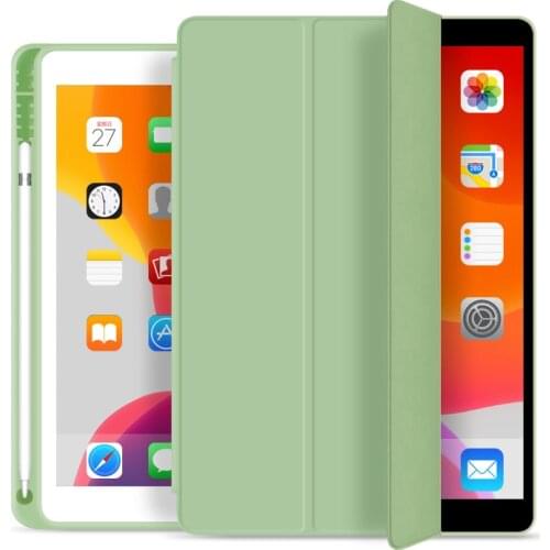 With Pencil Holder Silicone Case for IPad Mini 5 Case Mini 4 Multi-Fold Protective Cover A2126 A2124 A2133 Anti-fall Stan Shell