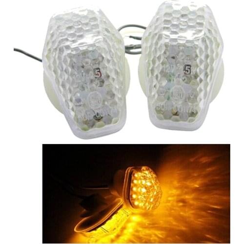 Clear Lent Motorcycle LED Mount Flush Blinker Indicator Tail Turning Signals Light for GSXR 600 750 1000 Gixxer